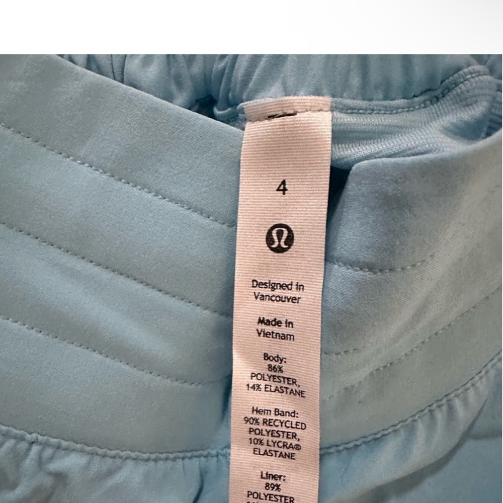 Lululemon Hotty Hot HR Short 4" Lined Blue Chill NWT size 4 - Picture 6 of 8